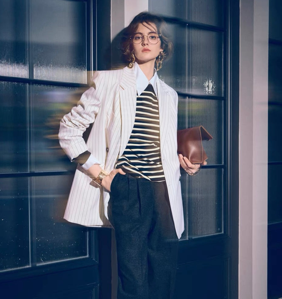 White with black coat