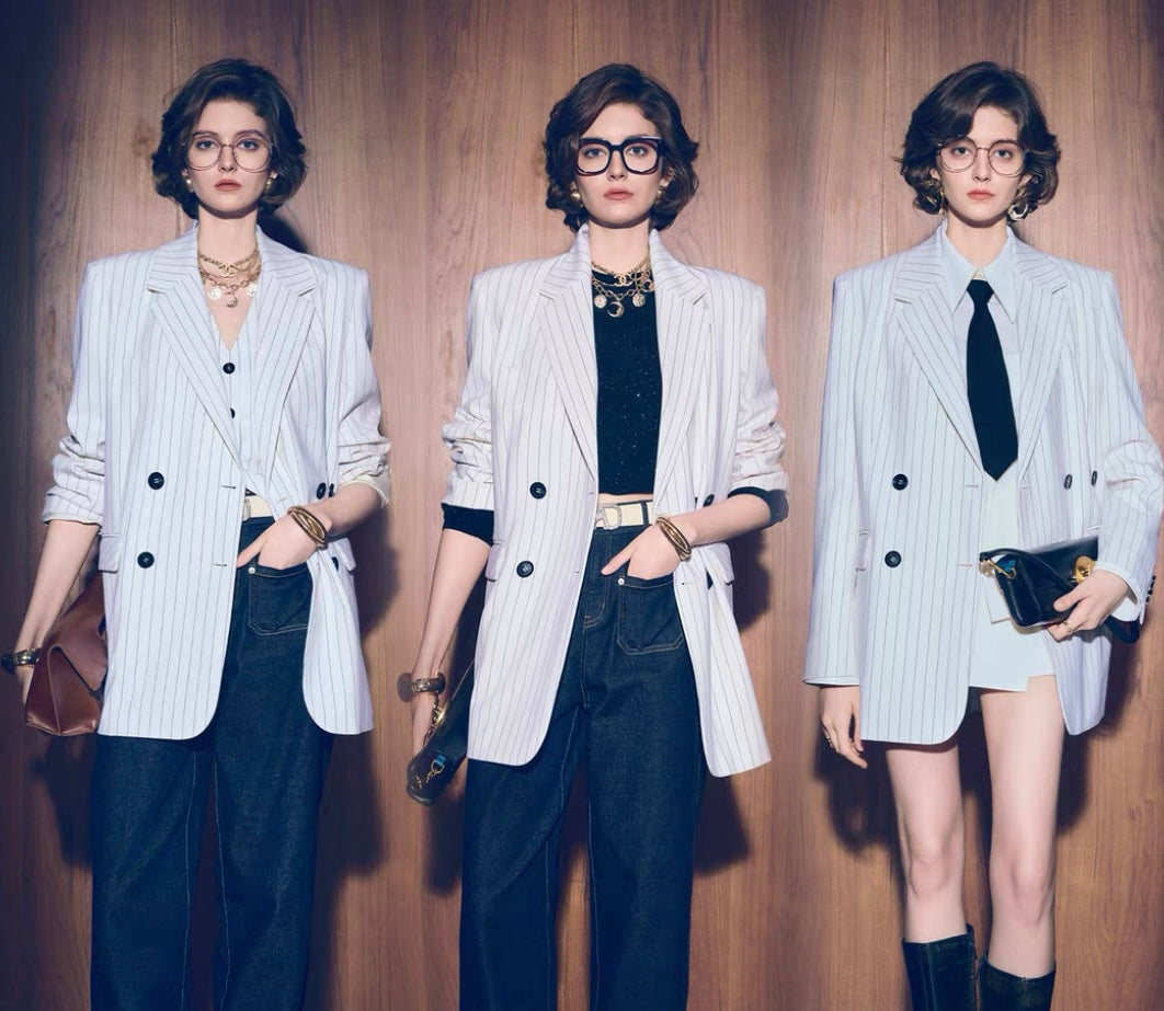 White with black coat