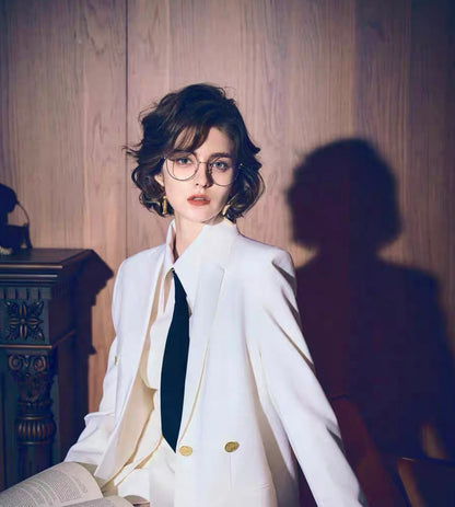 The Champagne White Suit