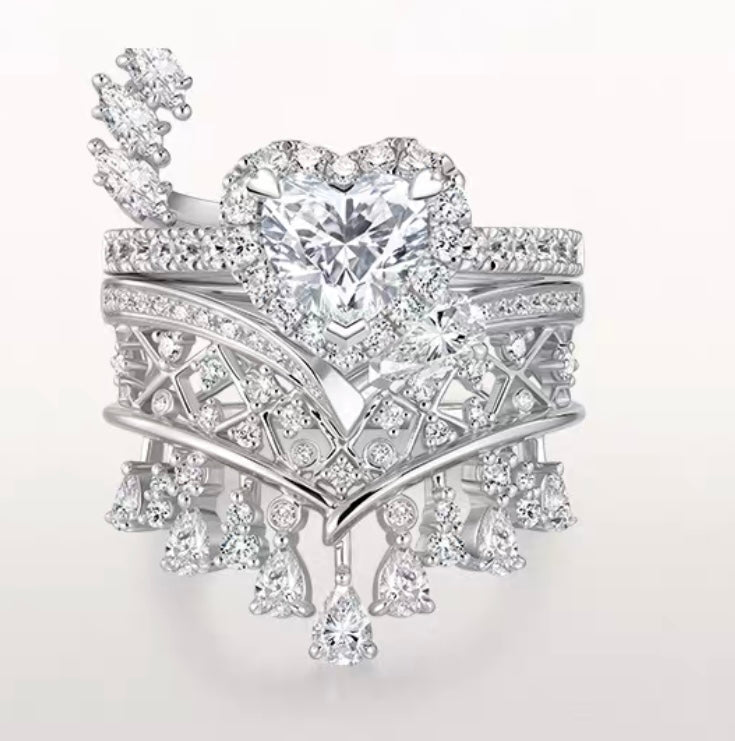 True Love Heart Diamond Ring
