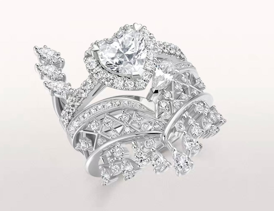 True Love Heart Diamond Ring