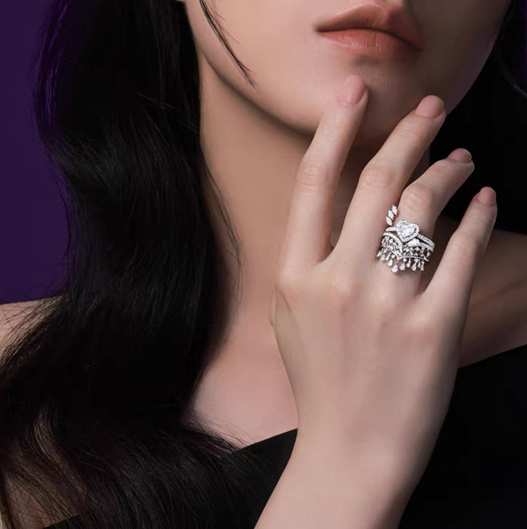 True Love Heart Diamond Ring
