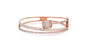 Unique elegant rose natural diamond bangle