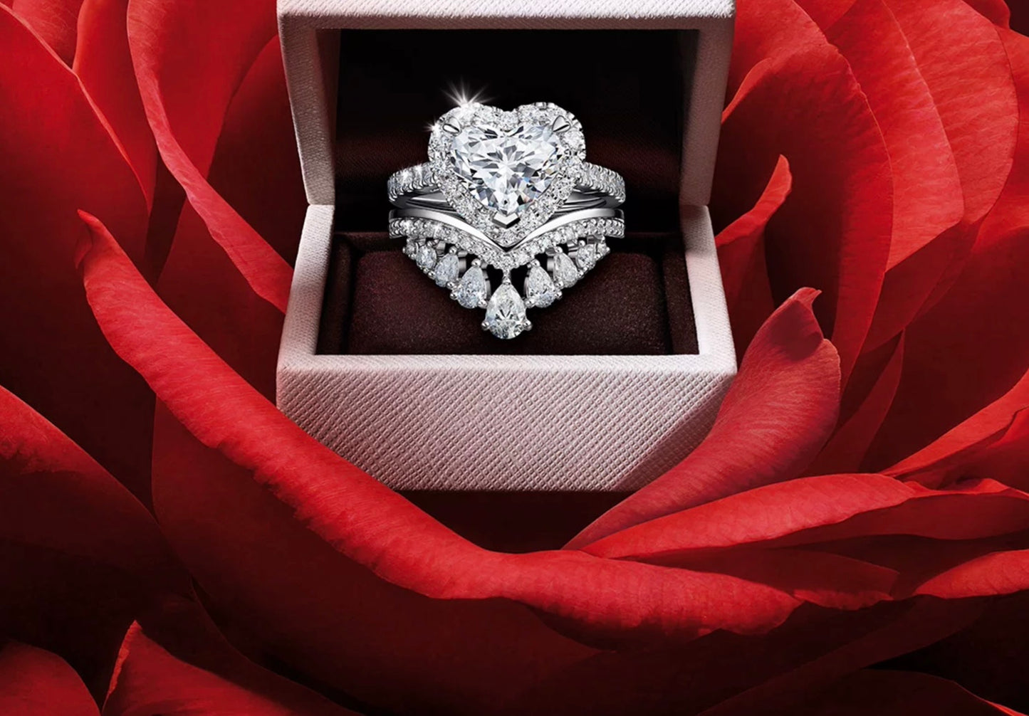 True Love Heart Diamond Ring