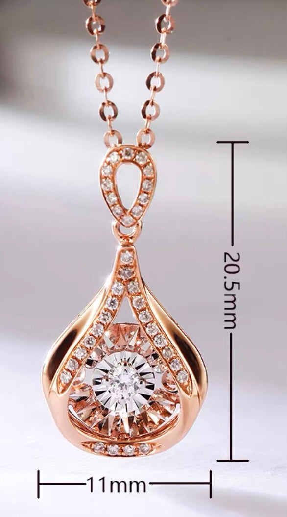 True Droplet rose gold necklace