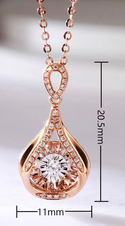 True Droplet rose gold necklace